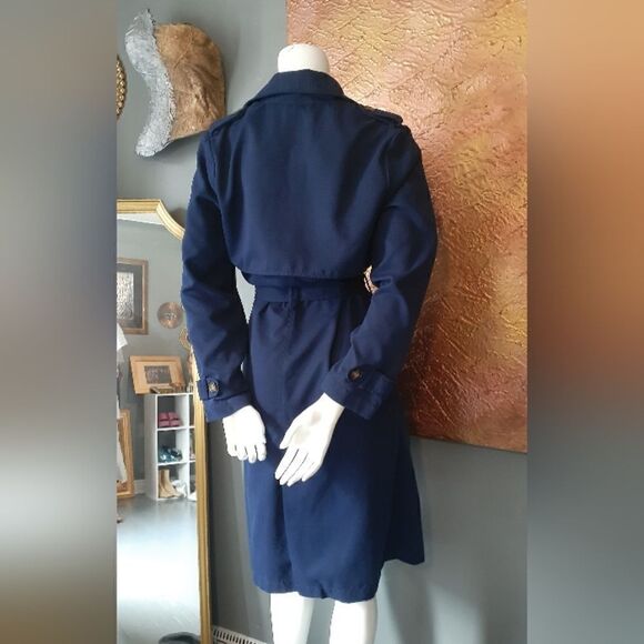 Stradivarius Navy Trench Coat - Picture 10 of 13